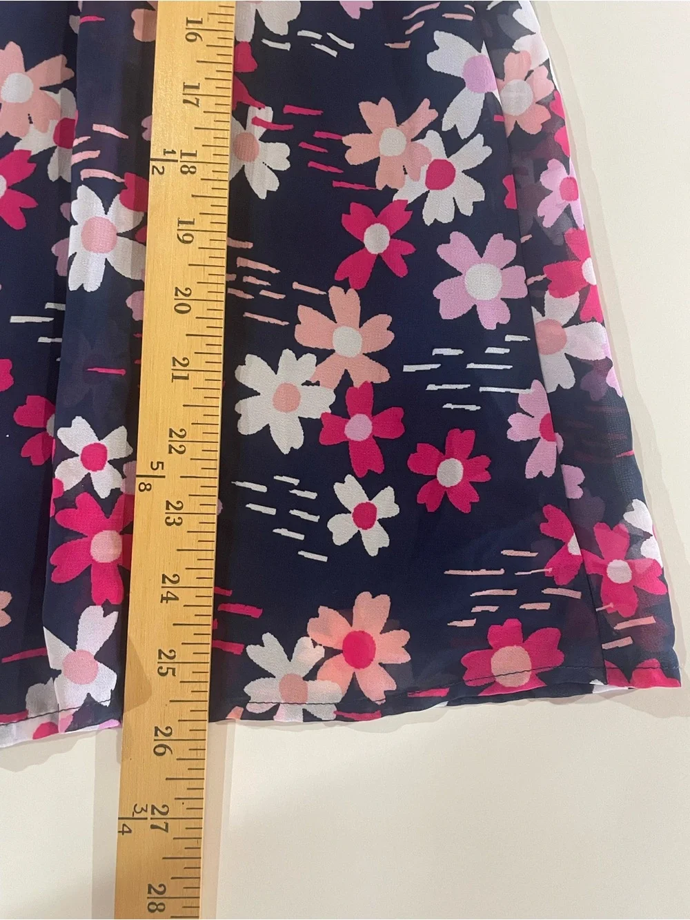 Girls Floral Navy Dress with Denim Top S (6-6x)